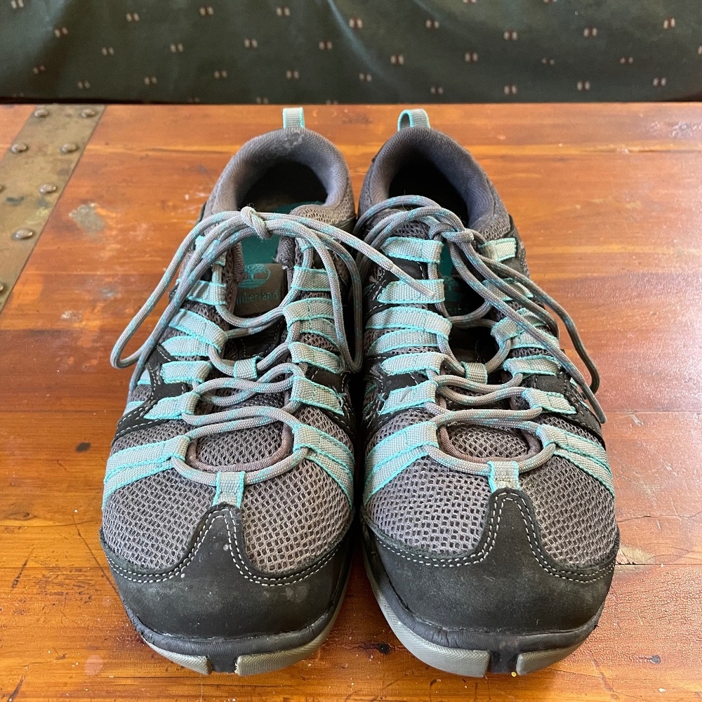 Timberland Blue and Grey Sneakers Women's Size 8.5